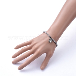 12 Constellation/Zodiac Sign Stretch Charm Bracelets Sets&nbsp;BJEW-JB05235