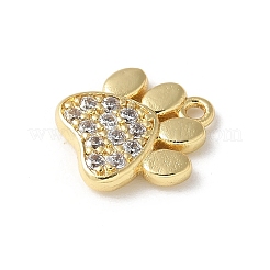 Brass Micro Pave Cubic Zirconia Pendants&nbsp;KK-P290-51G