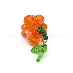 Halloween Theme Glass Seed Beads Pendants&nbsp;PALLOY-MZ00776-01
