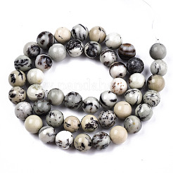 Natural Dendritic Jasper Beads Strands&nbsp;G-T129-17