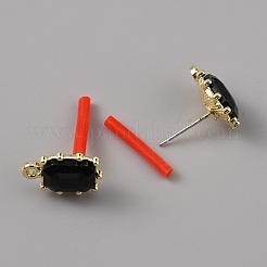 Alloy Rhinestone Stud Earrings&nbsp;FIND-WH0120-25C-02