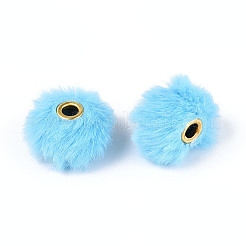 Imitation Rabbit Hair European Beads&nbsp;FIND-WH0126-574A-01