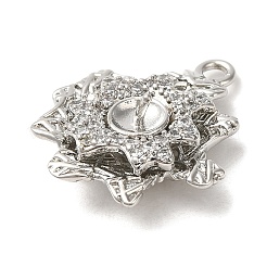 Rack Plating Brass Cubic Zirconia Pendants&nbsp;KK-M267-13P