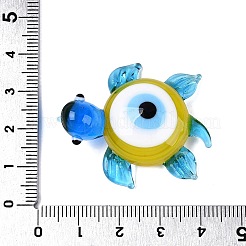 Handmade Lampwork Turtle with Evil Eye Figurine Display Decorations&nbsp;LAMP-N034-25