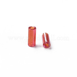 Tube AB-Color Plated Glass Bugle Beads&nbsp;SEED-R011-165B