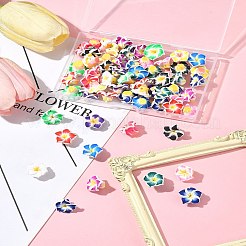 60Pcs 15 Colors Handmade Polymer Clay 3D Flower Plumeria Beads&nbsp;CLAY-FS0001-39