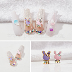 30Pcs 6 Colors Alloy Clear Rhinestone Cabochons&nbsp;FIND-OC0001-67