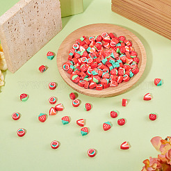160Pcs 4 Styles Handmade Polymer Clay Bead&nbsp;CLAY-TA0001-87