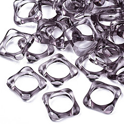 Transparent Acrylic Finger Rings&nbsp;X-RJEW-T010-03
