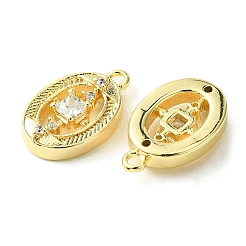 Brass Micro Pave Cubic Zirconia Charms&nbsp;KK-D092-04G
