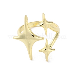 Brass Star Open Cuff Ring for Women&nbsp;LS-RJEW-A042-01B