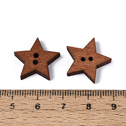 1 Bag Baking Paint Wooden Buttons&nbsp;BUTT-GF0001-08
