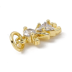Brass Micro Pave Cubic Zirconia Charms&nbsp;ZIRC-F132-22G
