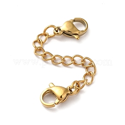 10Pcs 5 Size Ion Plating(IP) 304 Stainless Steel Chain Extender&nbsp;STAS-E192-03G