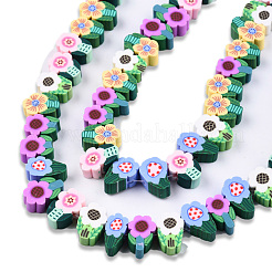 Handmade Polymer Clay Beads Strands&nbsp;CLAY-N008-076-B01