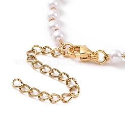 Round Plastic Imitation Pearl Beaded Bracelets&nbsp;BJEW-E054-08G