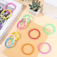 90Pcs 9 Colors Polyethylene Loose Leaf Book Binder Hinged Rings&nbsp;FIND-SP0004-80