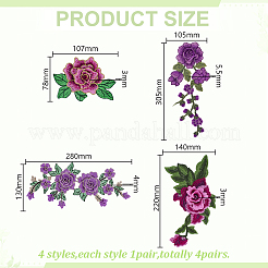 4 Styles Polyester Clothing Patches&nbsp;PATC-HY0001-95B