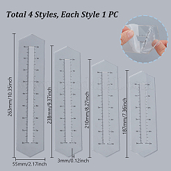4Pcs 4 Styles Custom Acrylic Zipper Sewing Tool&nbsp;TOOL-PH0001-92
