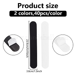 80Pcs 2 Colors Cloth Golf Hat Sweat Liner&nbsp;AJEW-AN0007-25