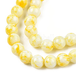 Spray Painted Glass Bead Strands&nbsp;GLAA-R139-8mm-17