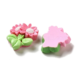 Flower Theme Opaque Resin Decoden Cabochons&nbsp;X-RESI-C044-02