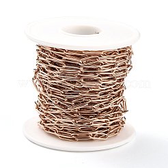 Ion Plating(IP) 304 Stainless Steel Paperclip Chains&nbsp;CHS-H031-02RG