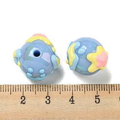 Hand Painted Opaque Acrylic with Enamel Beads&nbsp;MACR-D031-04D