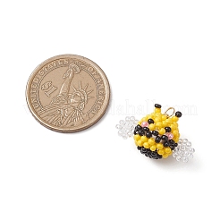 Glass Seed Beaded Bees Pendants&nbsp;PALLOY-MZ00939