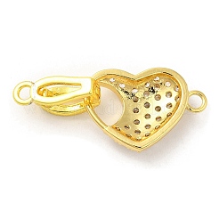Rack Plating Brass Micro Pave Clear Cubic Zirconia Enhancer Shortener Bails&nbsp;KK-H447-10G