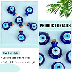 6Pcs Handmade Lampwork Perfume Bottle Pendants&nbsp;LAMP-BC0001-02