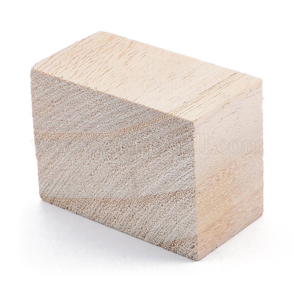 Wholesale Unfinished Natural Wood Block - Pandahall.com