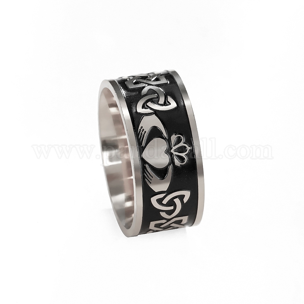 Ladies Gold Celtic Knot Trinity Promise Ring – Stainless Steel, Hypoallergenic