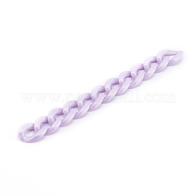 Handmade Opaque Acrylic Curb Chains&nbsp;AJEW-JB00925-02-1