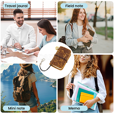 Cowhide Mini Notebook&nbsp;AJEW-CL0005-43A-1