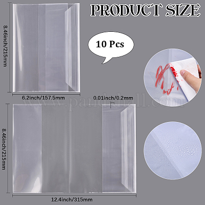 10Pcs Plastic Book Covers&nbsp;OFST-WH20816-004C-1