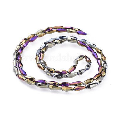 Electroplate Glass Beads Strands&nbsp;X-EGLA-L015-FP-A02-1