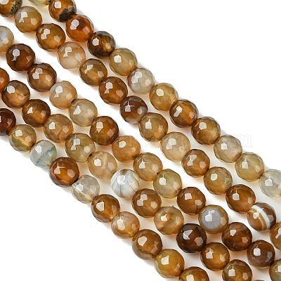 Natural Agate Round Beads Strand&nbsp;G-L084-6mm-04-1