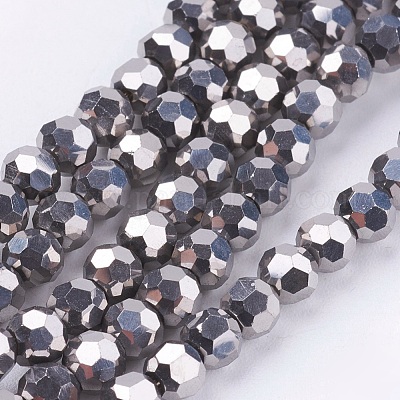 Electroplate Glass Bead Strands&nbsp;X-EGLA-R042-4mm-06-1