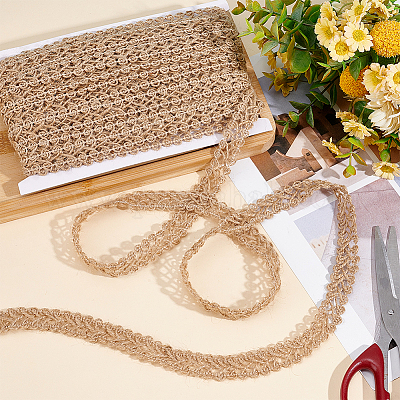 Braided Jute Ribbon&nbsp;OCOR-WH0079-21A-1