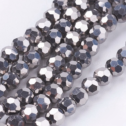 Electroplate Glass Bead Strands X-EGLA-R042-4mm-06-1
