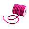 Soft Nylon Braided Cord, Elastic Piping Cord Trim, Medium Violet Red, 5x3mm, about 21.87 yards(20m)/roll