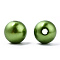 Spray Painted ABS Plastic Imitation Pearl Beads, Round, Olive Drab, 8x7.5mm, Hole: 1.8mm, about 2080 pcs/500g