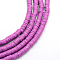 Handmade Polymer Clay Beads, Disc/Flat Round, Heishi Beads, Medium Orchid, 8x0.5~1mm, Hole: 2mm, about 380~400pcs/strand, 17.7 inch
