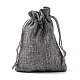 Polyester Imitation Burlap Packing Pouches Drawstring Bags&nbsp;X-ABAG-R005-9x12-04-3