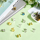 24Pcs 4 Colors Brass Cufflinks&nbsp;KK-SC0006-38-7