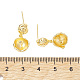 Brass Studs Earrings Findings&nbsp;KK-K360-31G-3
