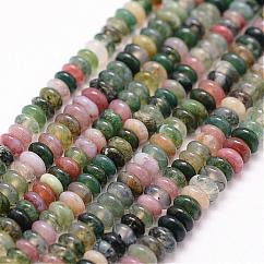 Natural Indian Agate Beads Strands, Rondelle, 4x2mm, Hole: 0.8mm, 150pcs/strand, 15~15.5 inch