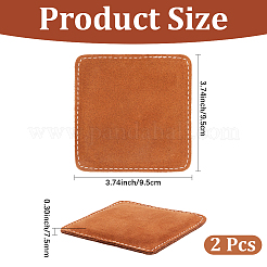 2Pcs Square Leather Golf Towels&nbsp;DIY-CL0001-40A