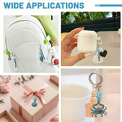 27Pcs 9 Styles Ocean Theme Alloy Pendant Decorations&nbsp;HJEW-CA00098